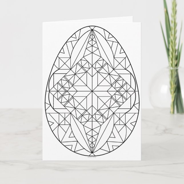 Pysanki-kort till Färg 2 Kort (Framsida)