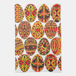 Pysanki påskägg kökshandduk