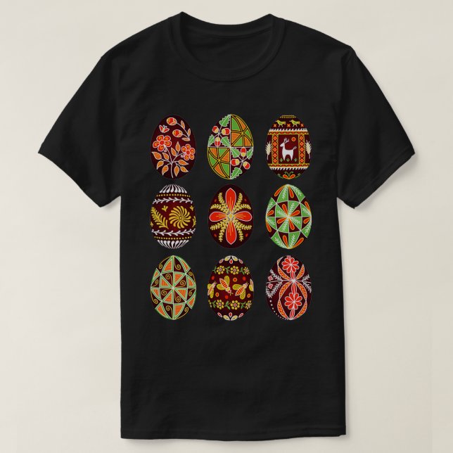 Pysanky Easter Egg Happy Easter Day Egg Hunting  T Shirt (Design framsida)