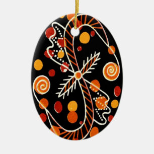 Pysanky ukrainarepåskägg julgransprydnad keramik