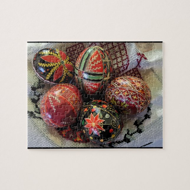 Pysanky ukrainarepåskägg pussel (Horisontell)