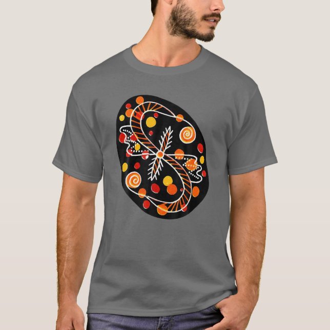 Pysanky Ukrainas Blommigt för Påskägg Ornament T Shirt (Framsida)
