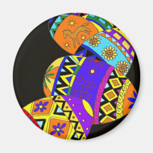 Pysanky ukrainsk Folk konst Magnet