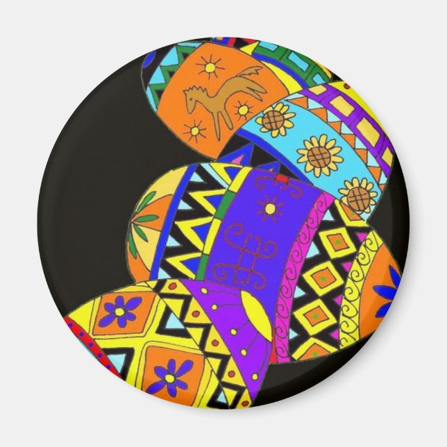 Pysanky, ukrainsk folkkonst magnet (Framsidan)