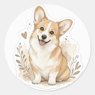 Pysbaby: Corgi Runt Klistermärke