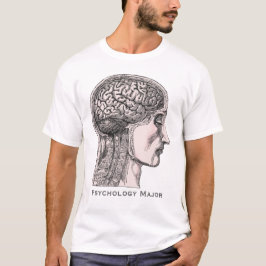 Pyschology ha som huvudämne - det antika trycket tee shirt