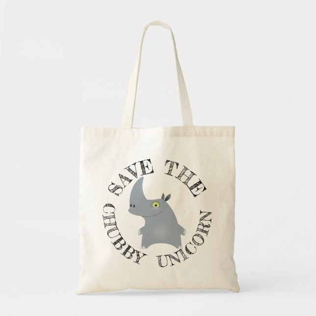 Pysig Enhörning Totebag Tygkasse (Framsidan)