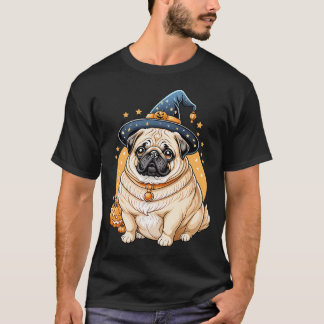 "Pysig Puffra i Häxhatt Halloween Konstserie Ador T Shirt