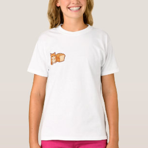 Pysig randig katt och brödkloss ungar t shirt