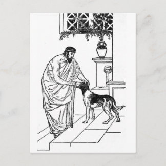 Pythagoras med Hund Vykort