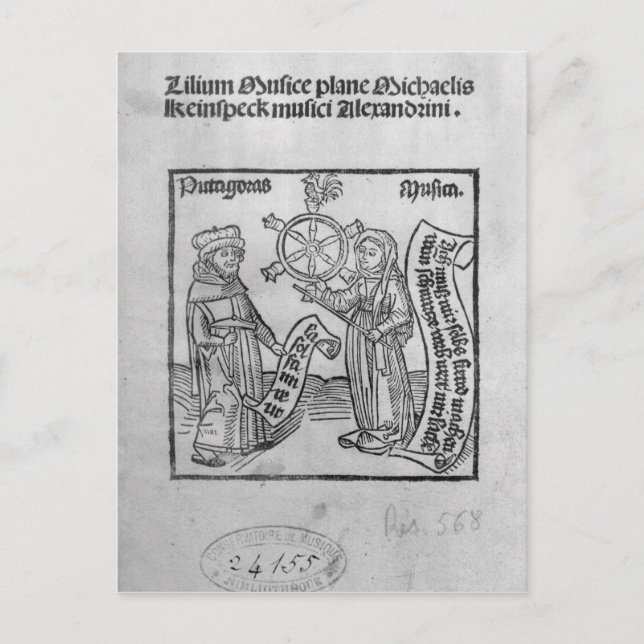 Pythagoras och Music Vykort (Framsida)