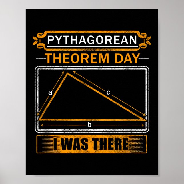 Pythagoras Sats Dag Jag Var Där - Matematiklärare Poster (Framsidan)