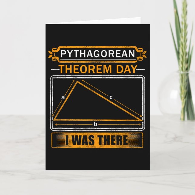 Pythagoras sats-dagen Jag var där - Matematiklärar Kort (Framsida)