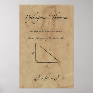 Pythagoras teorem - Math Poster