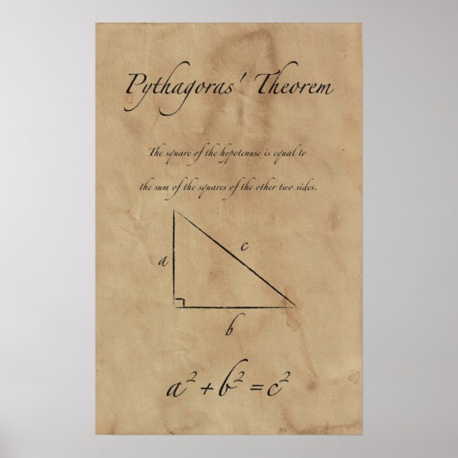 Pythagoras teorem - Math Poster (Framsidan)