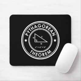 Pythagorean Theorem Black Mouse Pad Musmatta