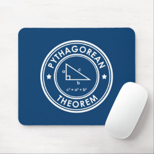 Pythagorean Theorem Blue Mouse Pad Musmatta