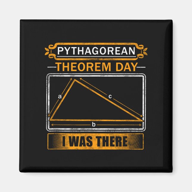 Pythagorean Theorem Day I Was There - Math Teacher Magnet (Framsidan)
