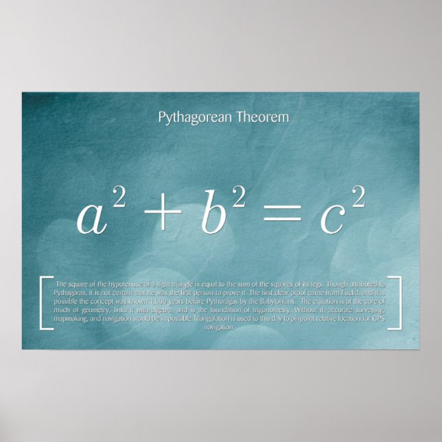 Pythagorean Theorem - Math Poster (Framsidan)