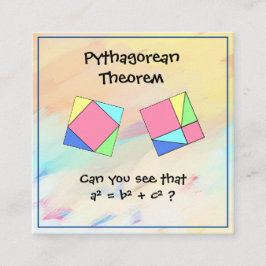 Pythagorean Theorem Math Tutor Affärskort Fyrkantigt Visitkort