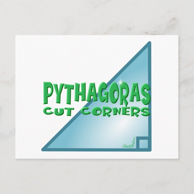 Pythagorean Theorem Vykort (Framsida)