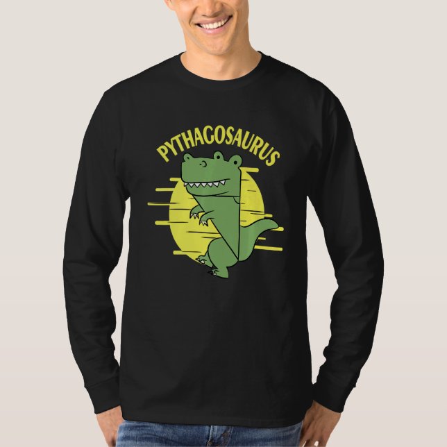 Pythagosaurus Pythagoras Theorem Statistician Math T Shirt (Framsida)