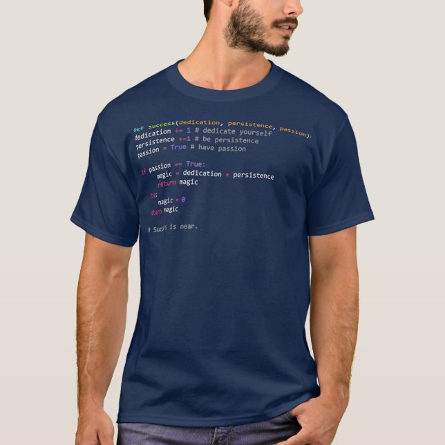 Python Code Programming Syntax Computer Geek T Shirt (Framsida)