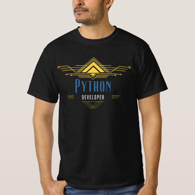 Python Developer Code Artisan T Shirt (Framsida)