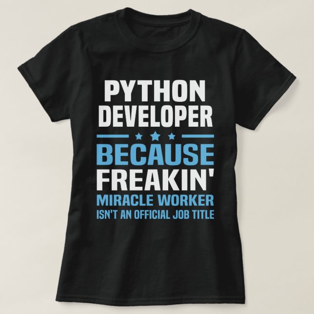 Python Developer T Shirt (Design framsida)