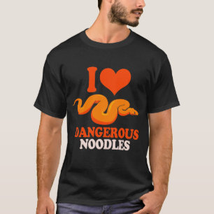 Python Kärlek Farliga Noodles Boll Python Snake T Shirt
