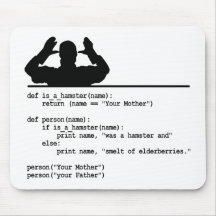 Python-kod-Din mamma var en hamster