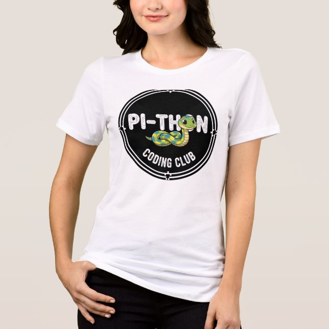 Python Kodningsklubb Programmerare T Shirt (Framsida)