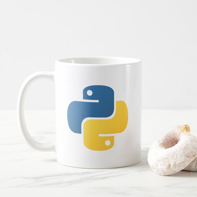 Python logotyp kaffemugg (Skapare uppladdad)