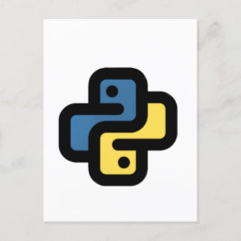 Python logotyp meddelande vykort