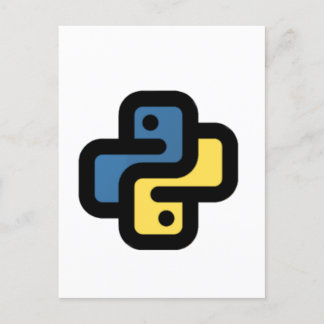 Python logotyp meddelande vykort