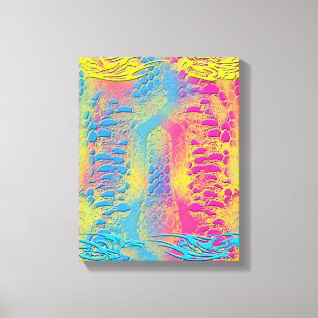 PYTHON - modern dekorativ fraktur - Canvastryck (Framsida)