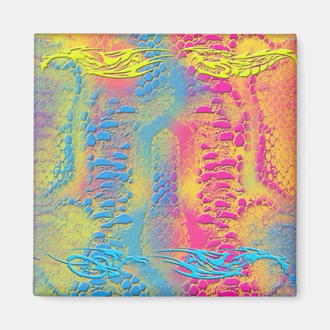 PYTHON - modern dekorativ fraktur - Magnet (Framsidan)