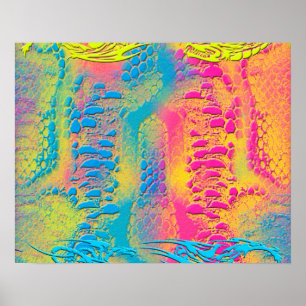 PYTHON - modern dekorativ fraktur - Poster