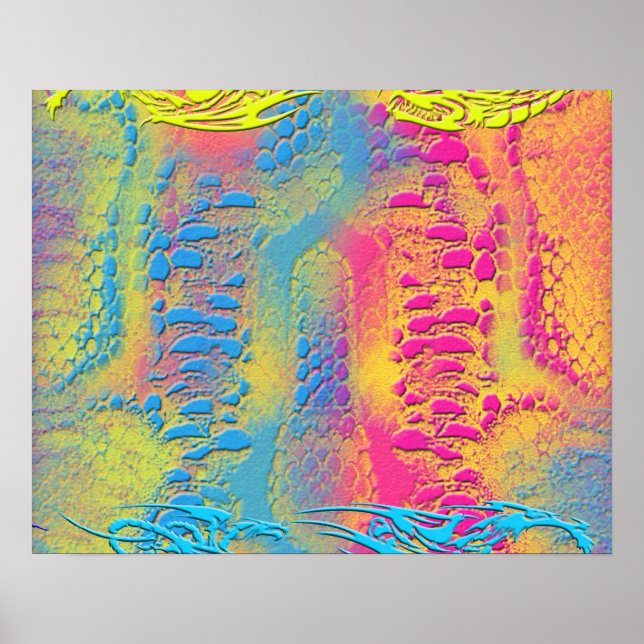 PYTHON - modern dekorativ fraktur - Poster (Framsidan)