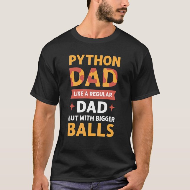 Python Pappa. Herpetologister. Royal Python Banana T Shirt (Framsida)
