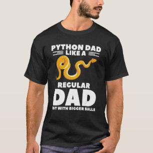 Python Pappa som ett vanligt Pappa men med större T Shirt