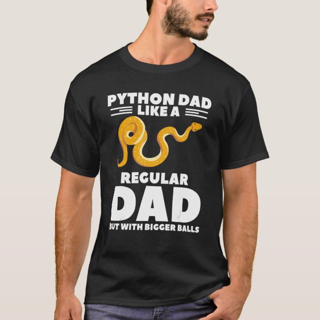 Python Pappa som ett vanligt Pappa men med större  T Shirt (Framsida)
