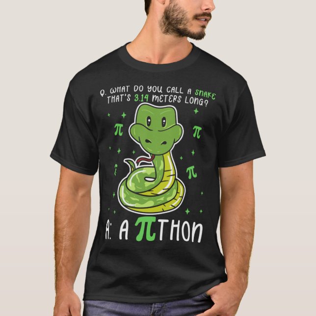 Python Pi Symbol Math Teacher Pi Day T Shirt (Framsida)
