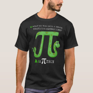 Python Pithon Pi Symbol Funny Math Teacher Pi Day T Shirt
