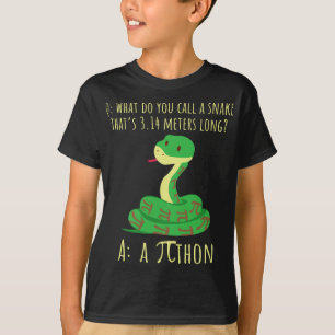 Python Pithon Pi Symbol Funny Math Teacher Pi Day T Shirt