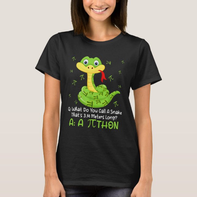 Python Pithon Pi Symbol  Math Teacher Pi Day T Shirt (Framsida)