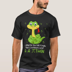 Python Pithon Pi Symbol Math Teacher Pi Day T Shirt