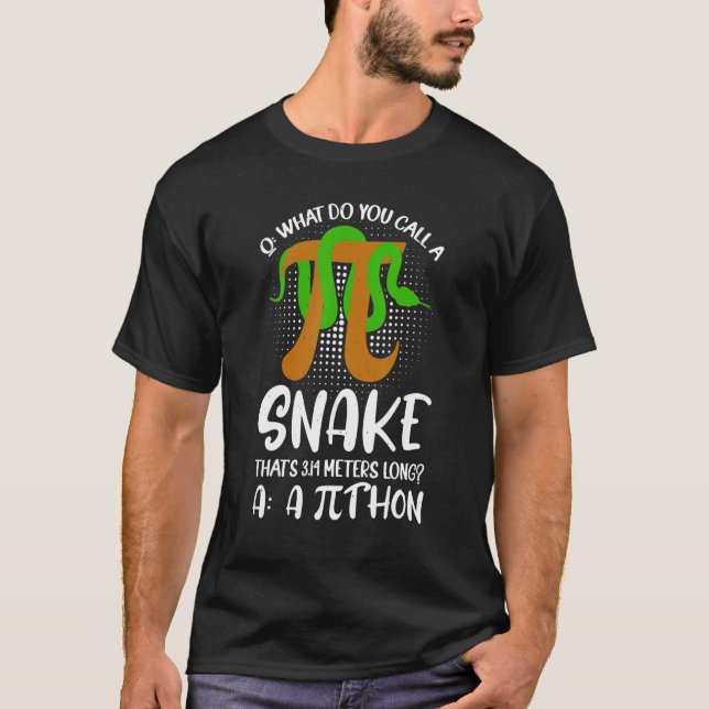 Python Pithon Pi Symbol Math Teacher T Shirt (Framsida)