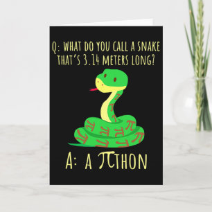 Python Pithon Pi-symbol Rollig matematiklärare Pi- Kort