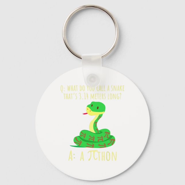 Python Pithon Pi-symbol Rollig matematiklärare Pi- Nyckelring (Framsida)